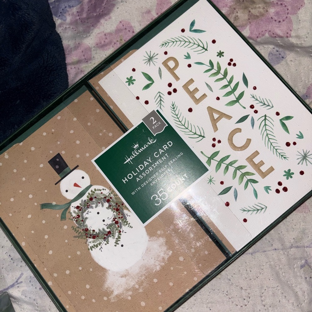 Hallmark Holiday Card Set - Green and Brown
